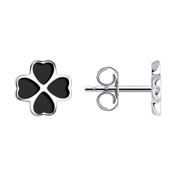 Cercei Pusete din argint  cu pietre Emailare