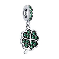 Pandantiv din argint  cu pietre Cubic Zirconia Verde