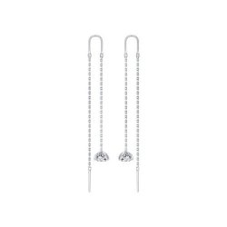 Cercei Lanț din argint  cu pietre Cubic Zirconia Incolor