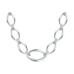Colier din argint cu Cubic Zirconia Incolor