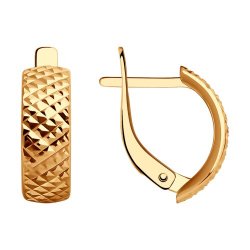 Серьги из красного золота без камней