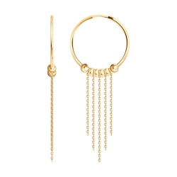 Cercei Creole din aur roșu fără pietre