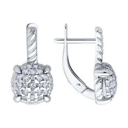Cercei din argint cu Cubic Zirconia Incolor