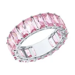Inel din argint cu Cubic Zirconia Roz