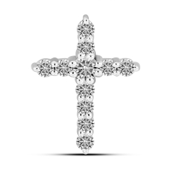 Cruce din aur alb cu Diamant