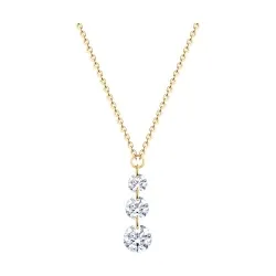 Colier din aur roșu cu Cubic Zirconia Incolor