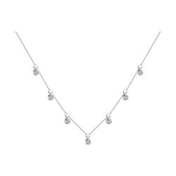 Colier din argint  cu pietre Cubic Zirconia Incolor