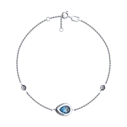 Brățară din aur alb cu pietre Diamant, Topaz London