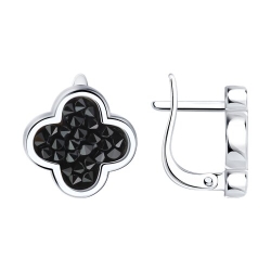 Cercei din argint  cu pietre Țesătură de cristal