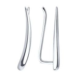 Серьги из серебра без камней