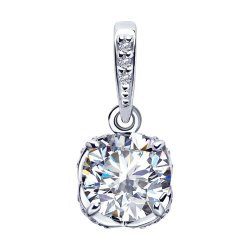 Pandantiv din argint  cu pietre Cubic Zirconia Incolor