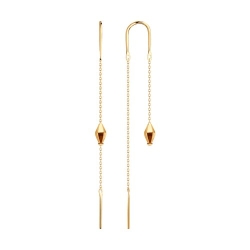 Cercei Lanț din aur roșu fără pietre