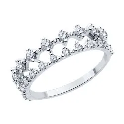 Inel din argint cu Cubic Zirconia Incolor