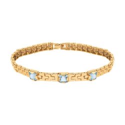 Brățară din aur roșu cu pietre Topaz albastru