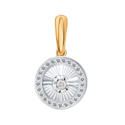 Pandantiv din aur roșu cu Diamant