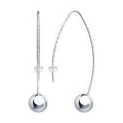 Серьги из серебра без камней