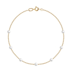 Brățară din aur roșu cu pietre Perla Albă