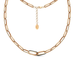 Colier din aur roșu cu pietre Cubic Zirconia Negru