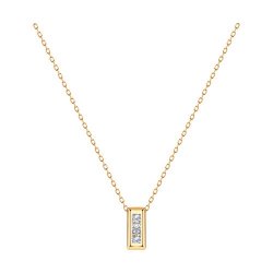 Colier din aur roșu cu pietre Cubic Zirconia Incolor
