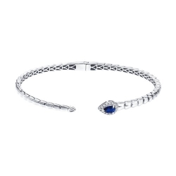 Brățară din aur alb cu pietre Diamant, Safir