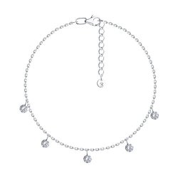 Браслет из серебра с камнями Фианит