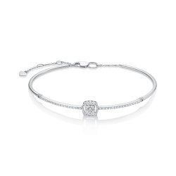 Браслет из белого золота с камнями Бриллиант