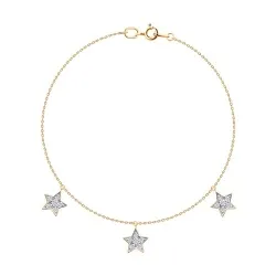 Brățară Stea din aur roșu cu Cubic Zirconia Incolor