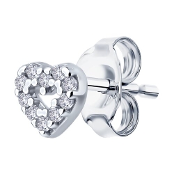Cercel din argint  cu pietre Cubic Zirconia Incolor