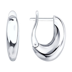 Серьги из серебра без камней