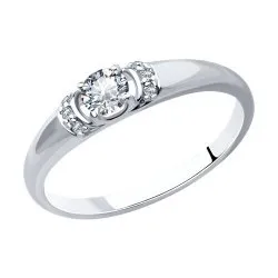 Inel din argint cu Cubic Zirconia Incolor