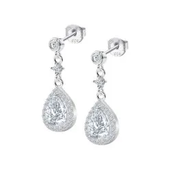 Cercei Pusete din argint cu Cubic Zirconia Incolor