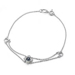 Brățară din aur alb cu Diamant, Safir