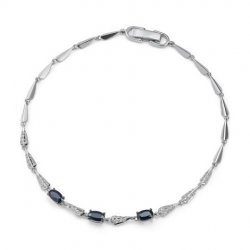 Brățară din aur alb cu pietre Diamant, Safir