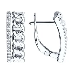 Cercei din argint cu Cubic Zirconia Incolor