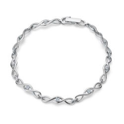 Brățară din aur alb cu pietre Diamant
