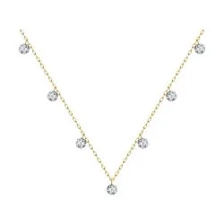 Колье из красного золота с камнями Фианит