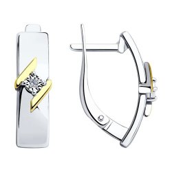Cercei din argint  cu pietre Diamant