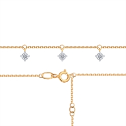 Brățară din aur roșu cu pietre Diamant