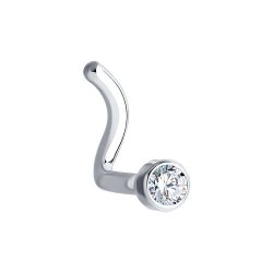Piercing din aur alb cu pietre Diamant