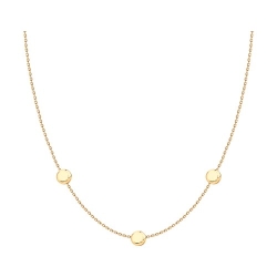 Colier din aur roșu cu pietre Cubic Zirconia Incolor