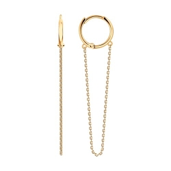 Cercei Creole din aur roșu fără pietre