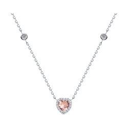 Colier din argint cu Cubic Zirconia Incolor, Sital sintetic