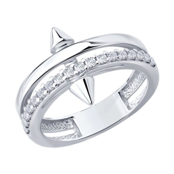 Inel din argint  cu pietre Cubic Zirconia Incolor