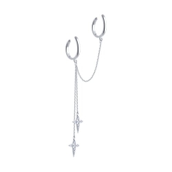 Cercel din argint  cu pietre Cubic Zirconia Incolor