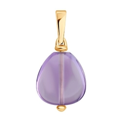 Pandantiv din aur roșu cu pietre Ametist
