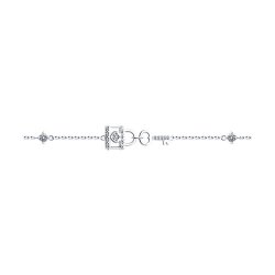 Brățară Cheiță din argint  cu pietre Cubic Zirconia Incolor