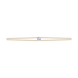 Brățară din aur roșu cu pietre Cubic Zirconia Incolor