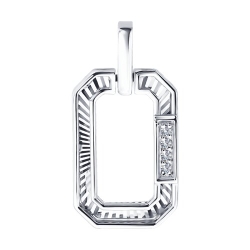 Подвеска из белого золота с камнями Бриллиант