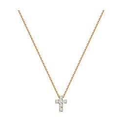 Colier din aur roșu cu pietre Cubic Zirconia Incolor