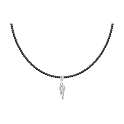 Colier din argint  cu pietre Spinel natural, Fir transparent